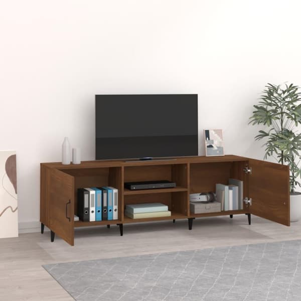 vidaXL Tv-bänk brun ek 150x30x50 cm konstruerat trä