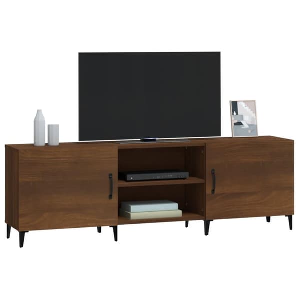 vidaXL Tv-bänk brun ek 150x30x50 cm konstruerat trä