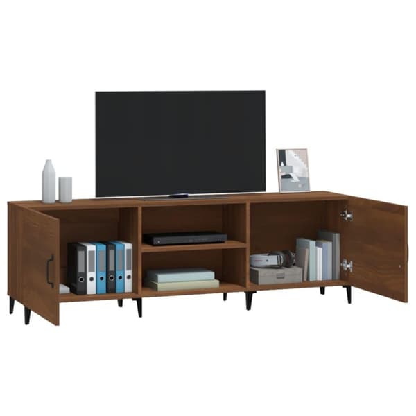vidaXL Tv-bänk brun ek 150x30x50 cm konstruerat trä
