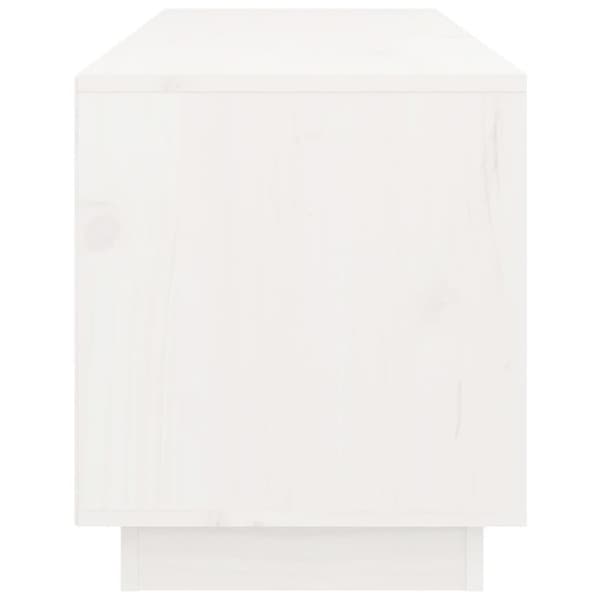 vidaXL tv-bord 105x34x40 cm massivt fyrretræ hvid