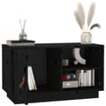 Miniatyrbilde 5 av 10: vidaXL TV-benk svart 70x34x40 cm heltre furu