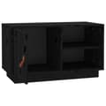 Miniatyrbilde 7 av 10: vidaXL TV-benk svart 70x34x40 cm heltre furu