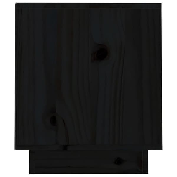 vidaXL TV-benk svart 70x34x40 cm heltre furu