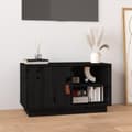 Miniatyrbilde 2 av 10: vidaXL TV-benk svart 70x34x40 cm heltre furu