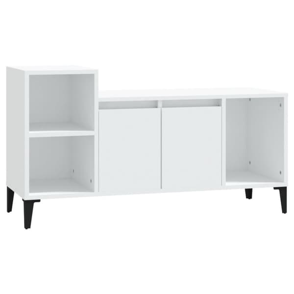 vidaXL Tv-bänk vit 100x35x55 cm konstruerat trä