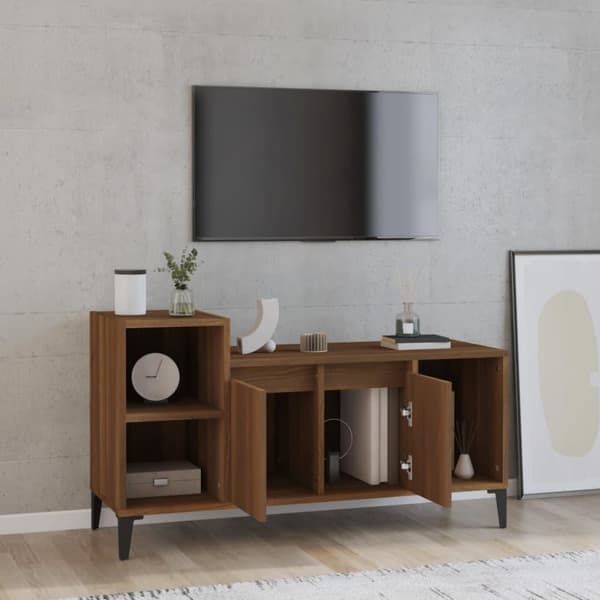 vidaXL TV-benk sonoma eik 100x35x55 cm konstruert tre
