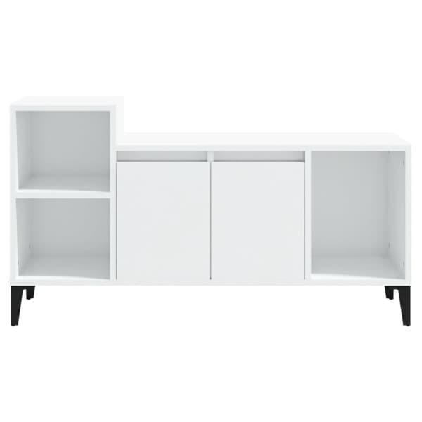 vidaXL Tv-bänk vit högglans 100x35x55 cm konstruerat trä