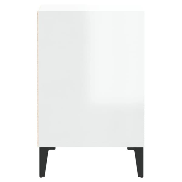 vidaXL Tv-bänk vit högglans 100x35x55 cm konstruerat trä