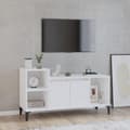 Miniatyrbild 2 av 11: vidaXL Tv-bänk vit högglans 100x35x55 cm konstruerat trä