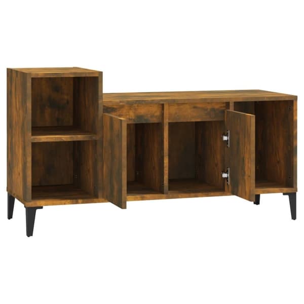 vidaXL TV-benk røkt eik 100x35x55 cm konstruert tre