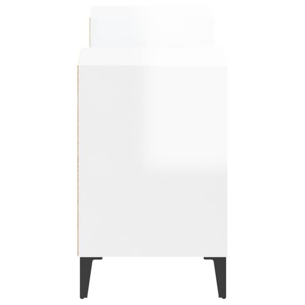 vidaXL Tv-bänk vit högglans 160x35x55 cm konstruerat trä