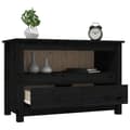 Miniatyrbilde 5 av 11: vidaXL TV-benk svart 79x35x52 cm heltre furu