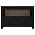 Miniatyrbilde 6 av 11: vidaXL TV-benk svart 79x35x52 cm heltre furu