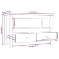 Miniatyrbilde 10 av 11: vidaXL TV-benk svart 79x35x52 cm heltre furu