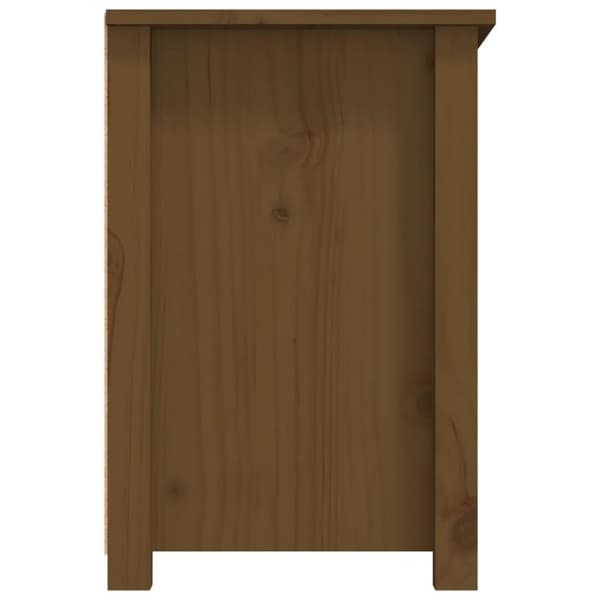 vidaXL TV-benk honningbrun 79x35x52 cm heltre furu
