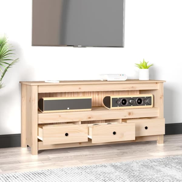 vidaXL TV-benk 114x35x52 cm heltre furu