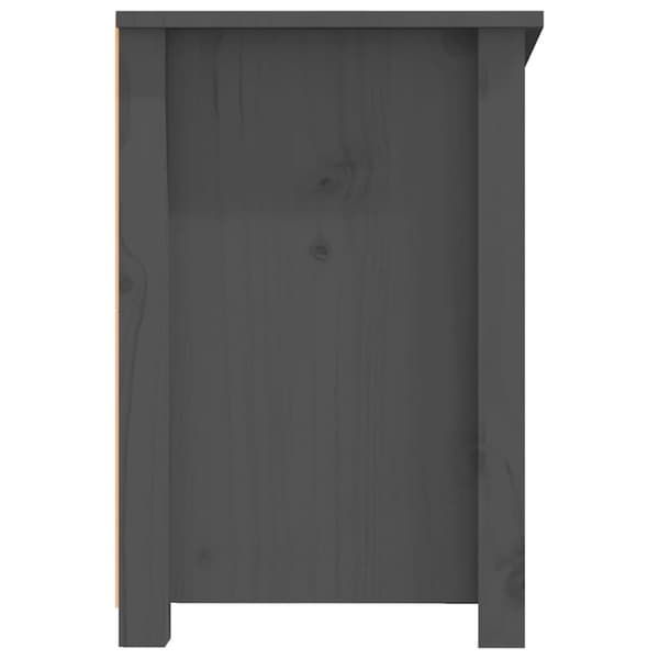 vidaXL Tv-bänk grå 114x35x52 cm massiv furu
