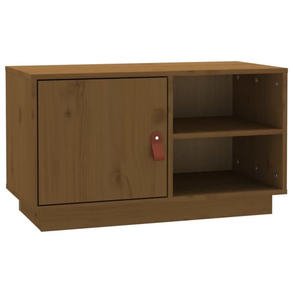 vidaXL TV-taso hunajanruskea 70x34x40 cm täysi mänty