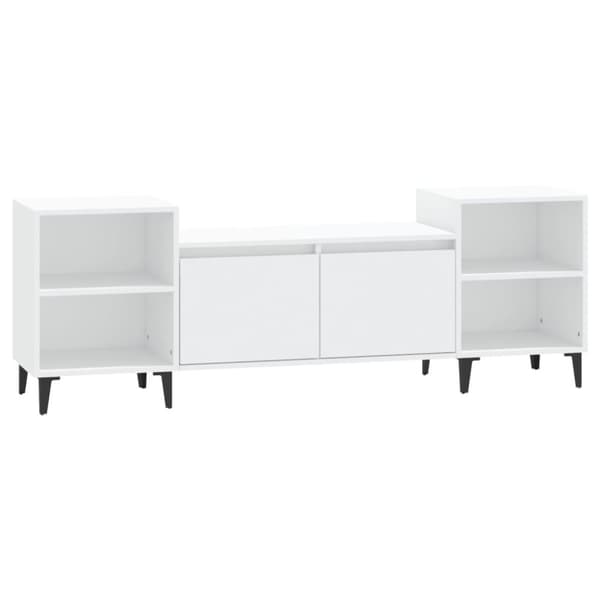 vidaXL tv-bord 160x35x55 cm konstrueret træ hvid