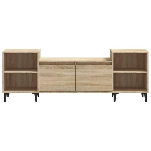 vidaXL tv-bord 160x35x55 cm konstrueret træ sonoma-eg