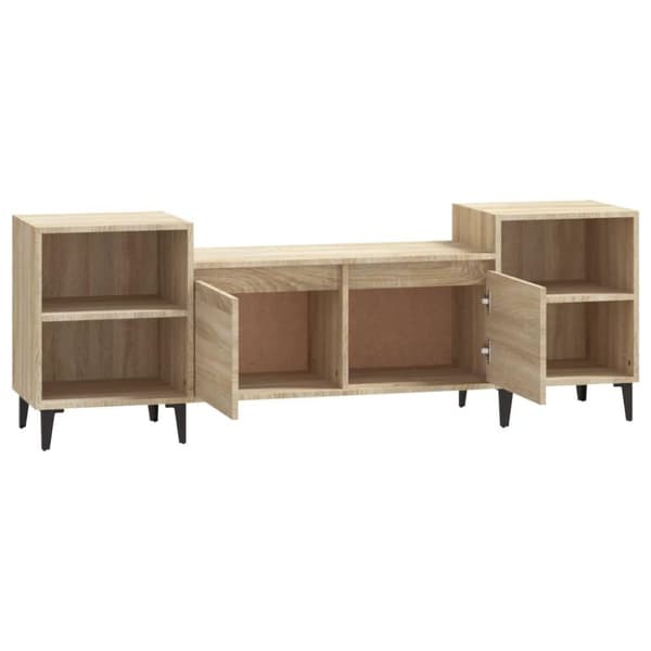 vidaXL tv-bord 160x35x55 cm konstrueret træ sonoma-eg