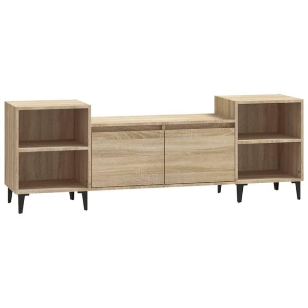 vidaXL tv-bord 160x35x55 cm konstrueret træ sonoma-eg