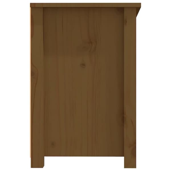 vidaXL TV-taso hunajanruskea 114x35x52 cm täysi mänty