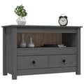 Pikkukuva 4 / 11: vidaXL TV-taso harmaa 79x35x52 cm täysi mänty