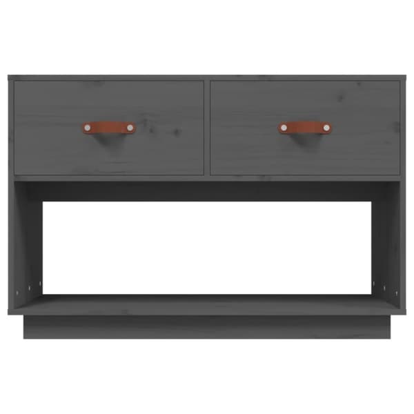 vidaXL TV-benk grå 90x40x60 cm heltre furu