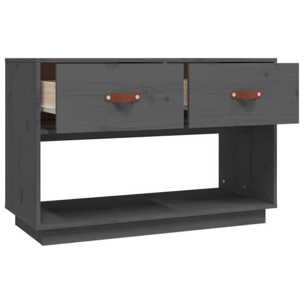 vidaXL TV-benk grå 90x40x60 cm heltre furu