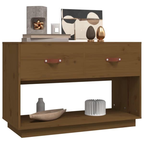 vidaXL TV-benk honningbrun 90x40x60 cm heltre furu