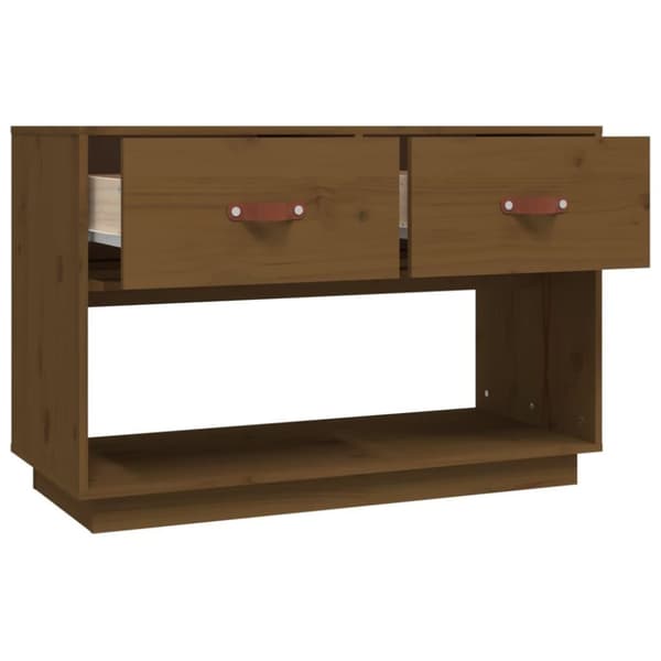 vidaXL TV-benk honningbrun 90x40x60 cm heltre furu