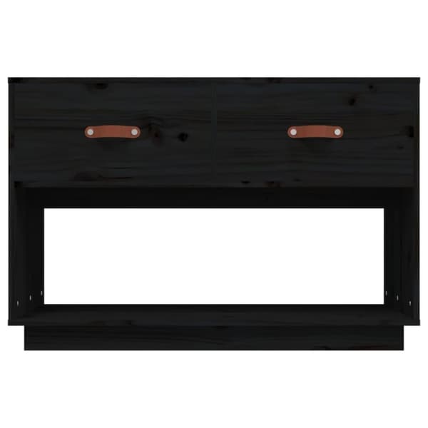 vidaXL Tv-bänk svart 90x40x60 cm massiv furu