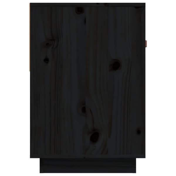 vidaXL Tv-bänk svart 90x40x60 cm massiv furu