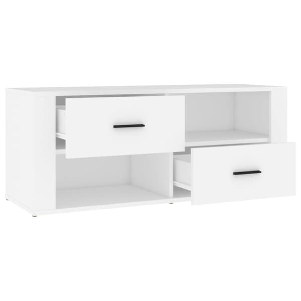 vidaXL Tv-bänk vit 100x35x40 cm konstruerat trä