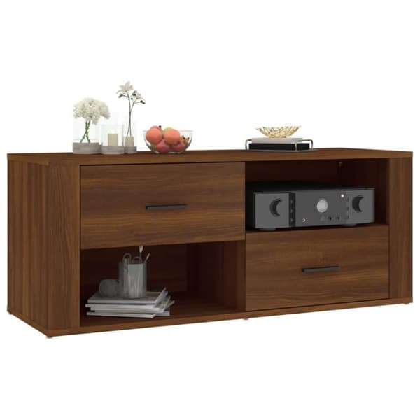 vidaXL TV-benk sonoma eik 100x35x40 cm konstruert tre