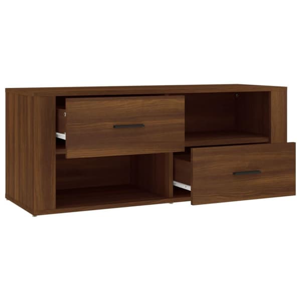 vidaXL TV-benk sonoma eik 100x35x40 cm konstruert tre