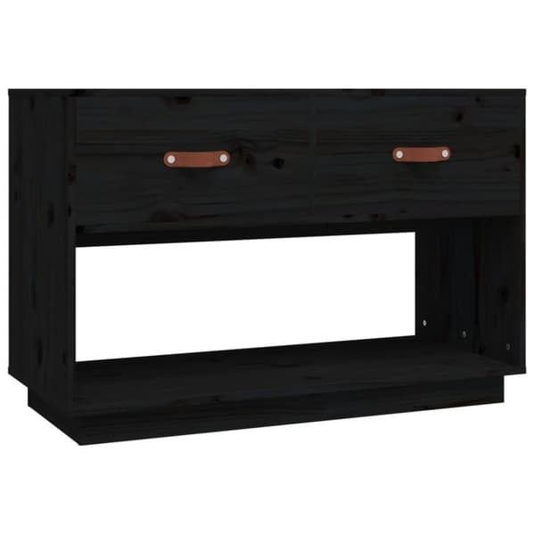 vidaXL tv-bord 90x40x60 cm massivt fyrretræ sort
