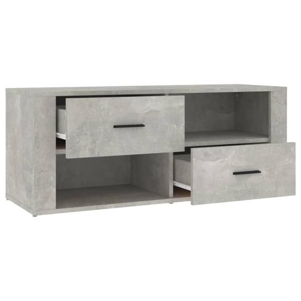 vidaXL TV-taso betoninharmaa 100x35x40 cm tekninen puu
