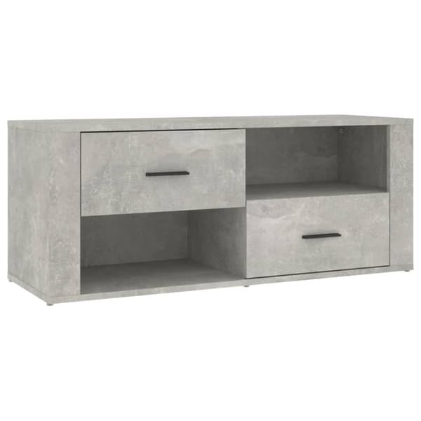 vidaXL TV-taso betoninharmaa 100x35x40 cm tekninen puu