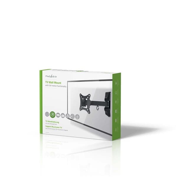Nedis Fuld Motion TV Vægbeslag | 23 - 55 " | Maksimal vægt: 30 kg | Vipbar | Kan drejes | Minimum vægafstand: 67 mm | Maksimal vægafstand: 67 mm | 1 D