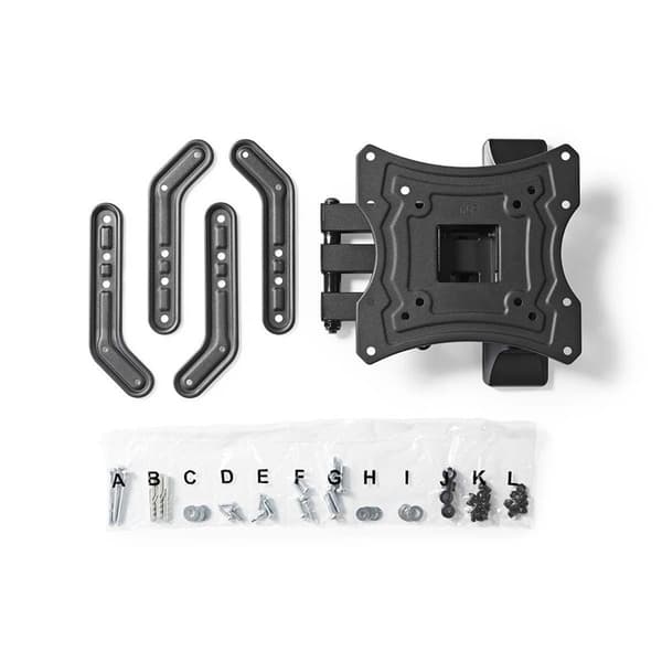 Nedis Tilt och vridbart TV väggfäste | 23 - 55 " | Maximal skärmvikt som stöds: 30 kg | Går att tilta | Roterbar | Minsta väggdistans: 70 mm | Maximal