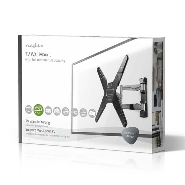 Nedis Full Motion TV Veggfeste | 23 - 55 " | Maximum skjerm vekt: 30 kg | Tiltbar | Roterbar | Minimum vegg avstand: 48 mm | Maksimum vegg avstand: 41