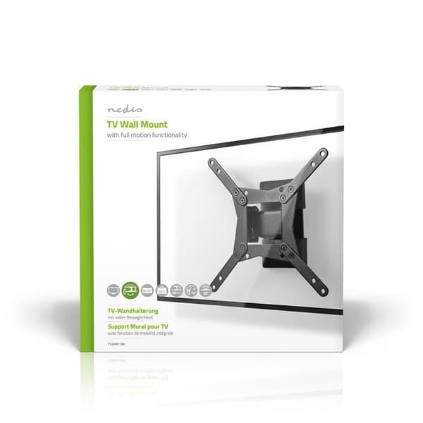 Nedis Fuld Motion TV Vægbeslag | 10 - 32 " | Maksimal vægt: 30 kg | Vipbar | Kan drejes | Minimum vægafstand: 68 mm | Maksimal vægafstand: 68 mm | 1 D