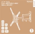 Miniatyrbild 8 av 8: DELTACO Office, full-motion 3-way wall, 23"-55", 30kg, 75x75-400-400