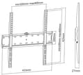 Miniatyrbild 6 av 7: DELTACO, fixed wall, 32"-55", 40kg, 200x200-400x400