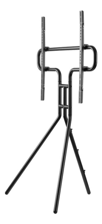 DELTACO gulvstativ for TV, 49-70", opptil 40 kg, VESA, svart Sort, Sølv