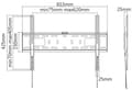 Miniatyrbild 6 av 7: DELTACO, heavy duty fixed wall, 37"-70", 50kg, 200x200-600x400