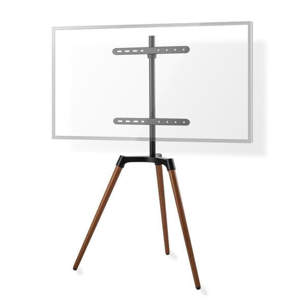 Nedis Golvstativ | 50 - 65 " | Maximal skärmvikt som stöds: 35 kg | Scandinavian Design | Roterbar | Anti-tip rem | Snäpplås | Aluminium / Stål | Svar Svart, Brun