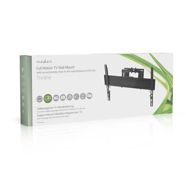 Nedis Full Motion TV Veggfeste | 37 - 80 " | Maximum skjerm vekt: 35 kg | Tiltbar | Roterbar | Minimum vegg avstand: 75 mm | Maksimum vegg avstand: 33